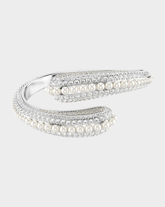 Sublima Crystal Pearl Round Cut Cuff